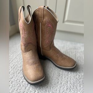 Brown Kids Cowboy Boots